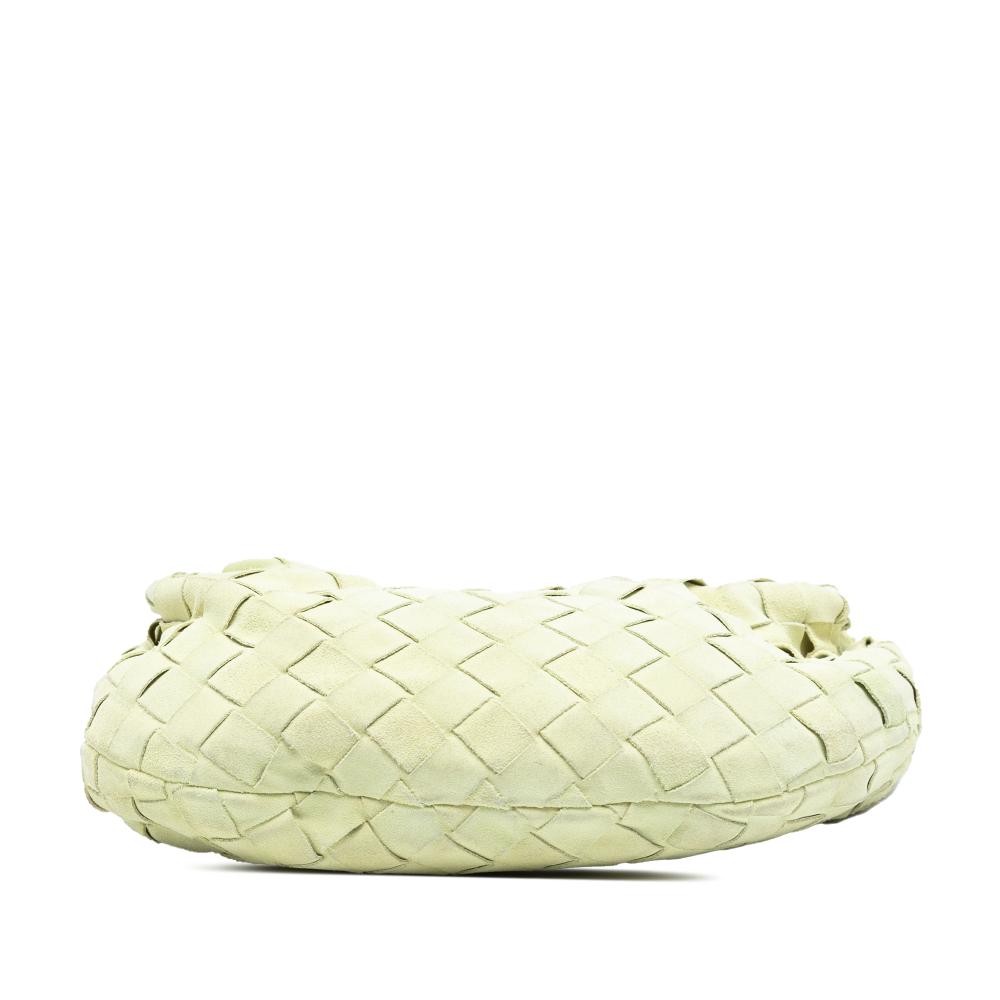 Bottega Veneta AB Bottega Veneta Yellow Light Yellow Suede Leather Mini Intrecciato Jodie Italy