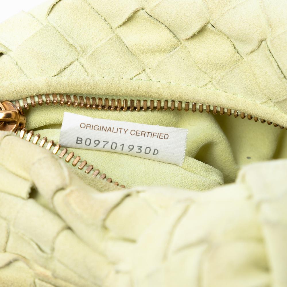 Bottega Veneta AB Bottega Veneta Yellow Light Yellow Suede Leather Mini Intrecciato Jodie Italy