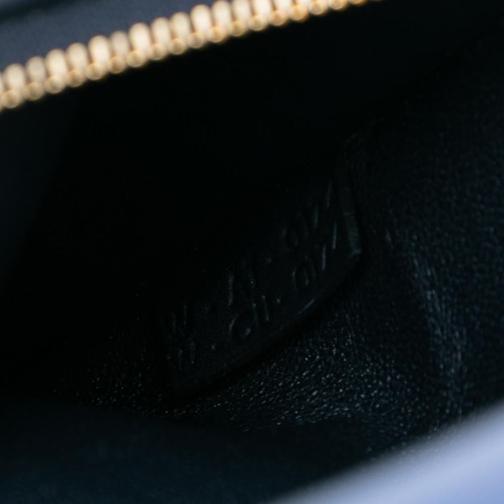 Celine B Celine Black with Blue Calf Leather Small Bicolor skin and Suede Trapeze Satchel Italy