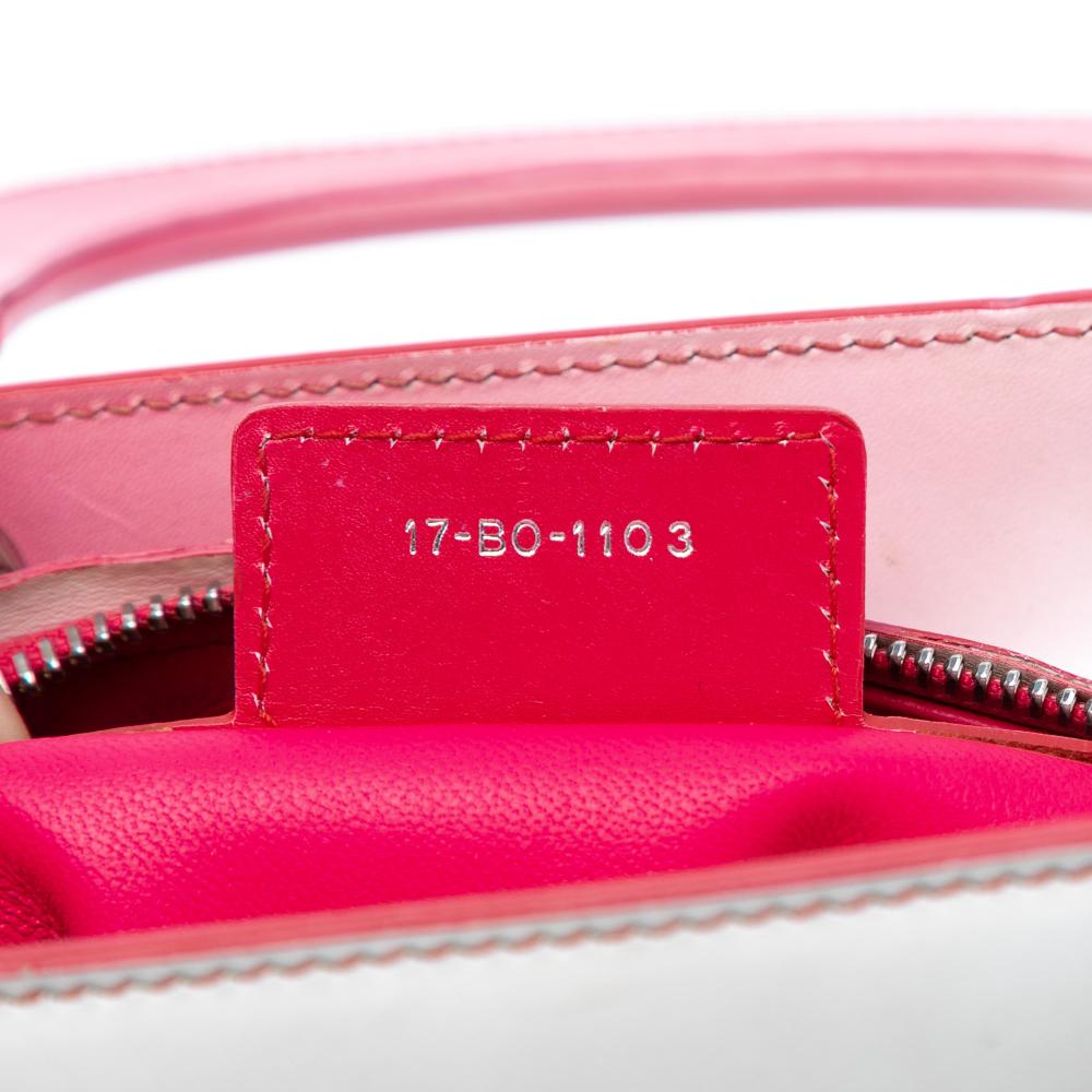 Christian Dior B Dior White Calf Leather Medium Ombre skin Lady Dior Italy