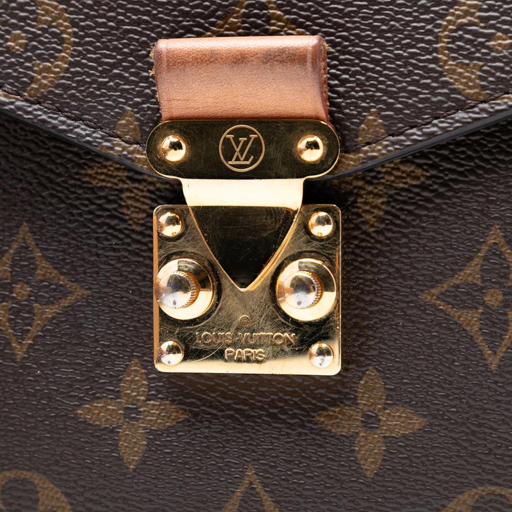 Louis Vuitton B Louis Vuitton Brown Monogram Canvas Fabric Monogram Pochette Metis France