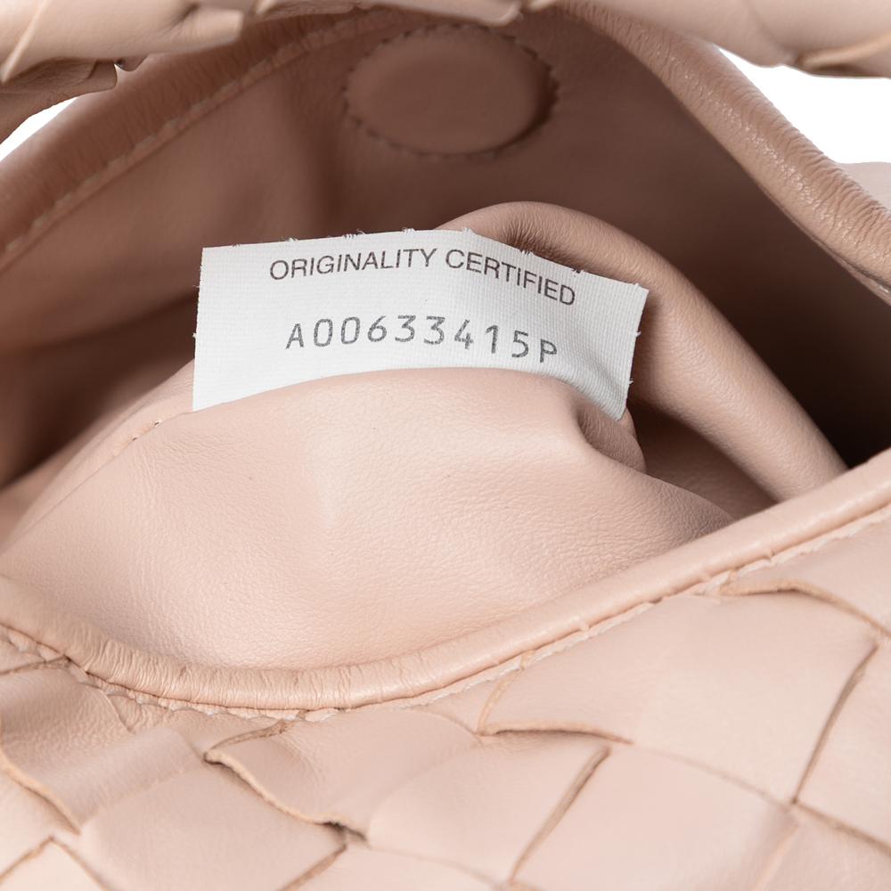 Bottega Veneta AB Bottega Veneta Pink Light Pink Calf Leather Mini skin Intrecciato Hop Satchel Italy