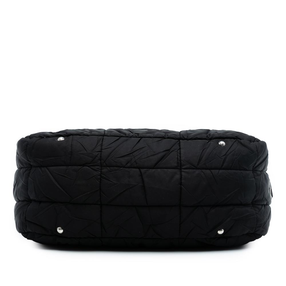 Prada B Prada Black Nylon Fabric Tessuto Bomber Travel Bag Italy