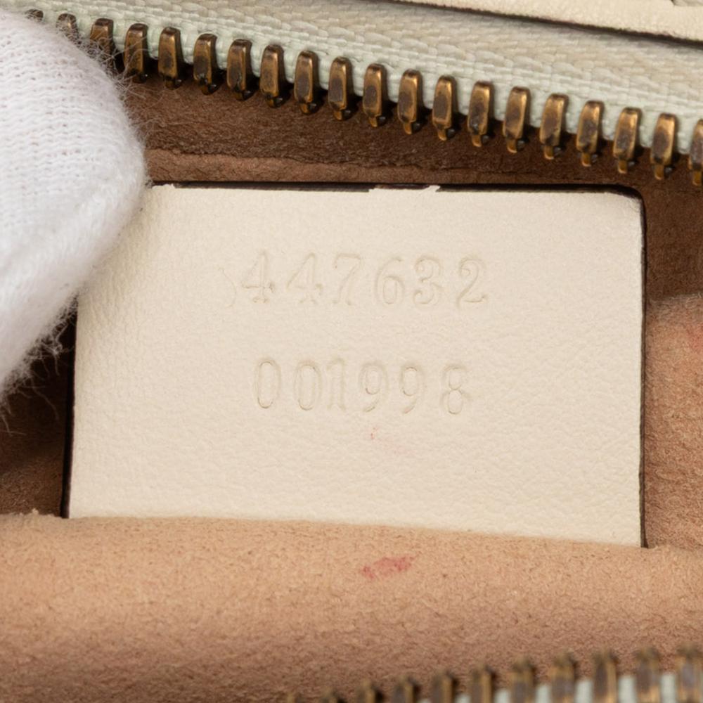 Gucci B Gucci White Calf Leather Small GG Marmont Matelasse Crossbody Italy