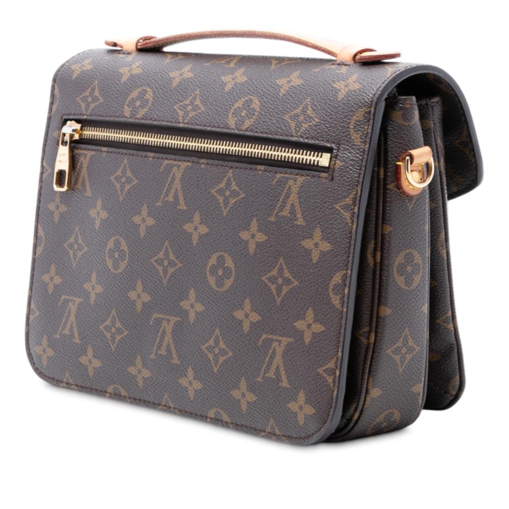 Louis Vuitton B Louis Vuitton Brown Monogram Canvas Fabric Monogram Pochette Metis Spain