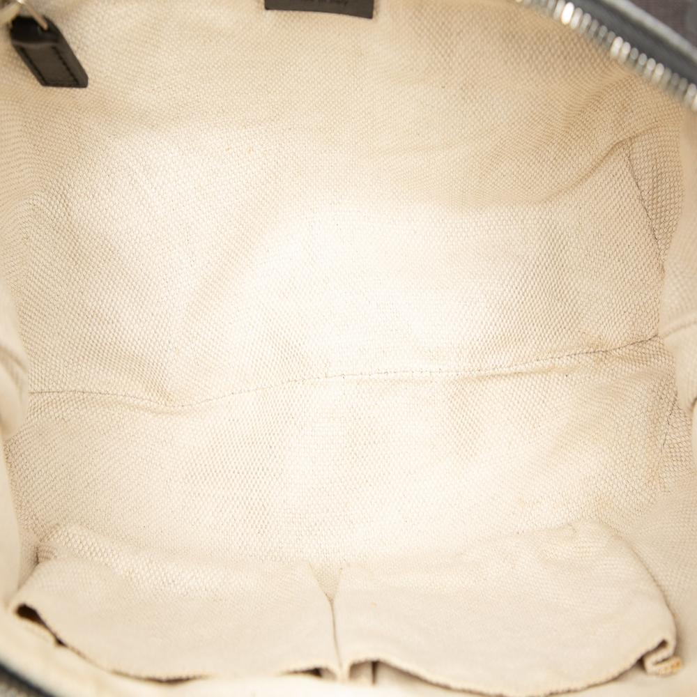 Gucci B Gucci Black Canvas Fabric GG Web Crossbody Italy