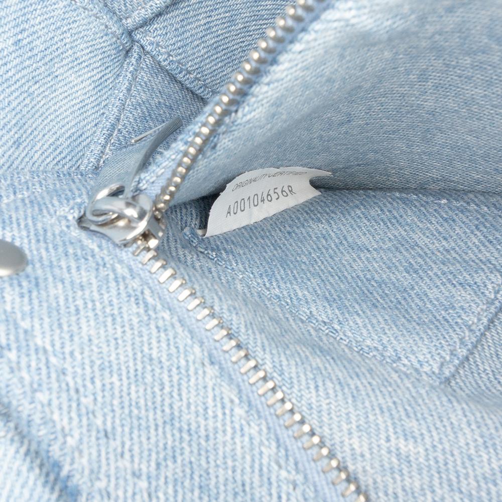 Bottega Veneta AB Bottega Veneta Blue Denim Denim Fabric Intrecciato Cassette Crossbody Italy