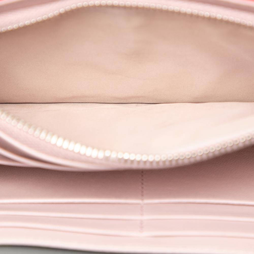 Christian Dior B Dior Pink Blush Lambskin Leather Leather Lambskin Cannage Lady Dior Wallet On Chain Italy