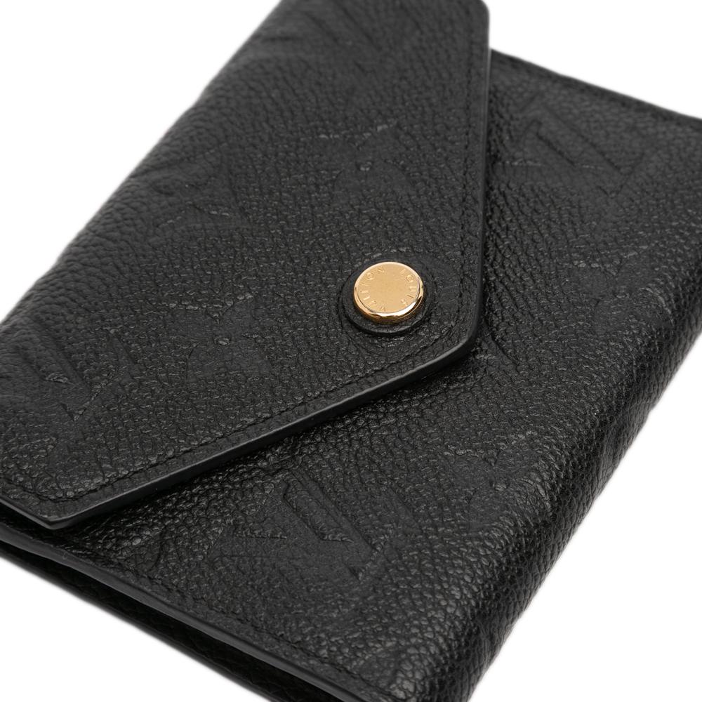 Louis Vuitton B Louis Vuitton Black Monogram Empreinte Leather Victorine Wallet France