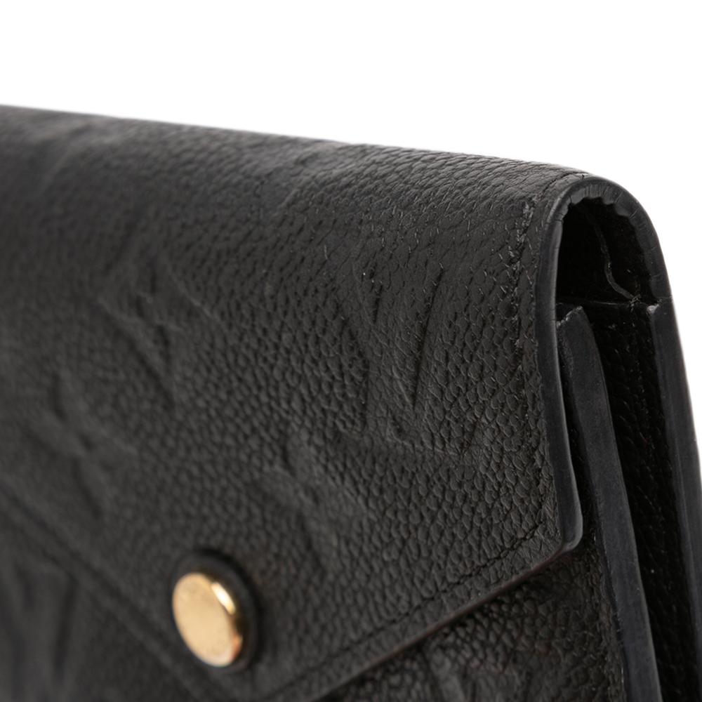 Louis Vuitton B Louis Vuitton Black Monogram Empreinte Leather Victorine Wallet France