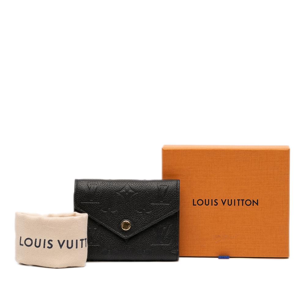 Louis Vuitton B Louis Vuitton Black Monogram Empreinte Leather Victorine Wallet France