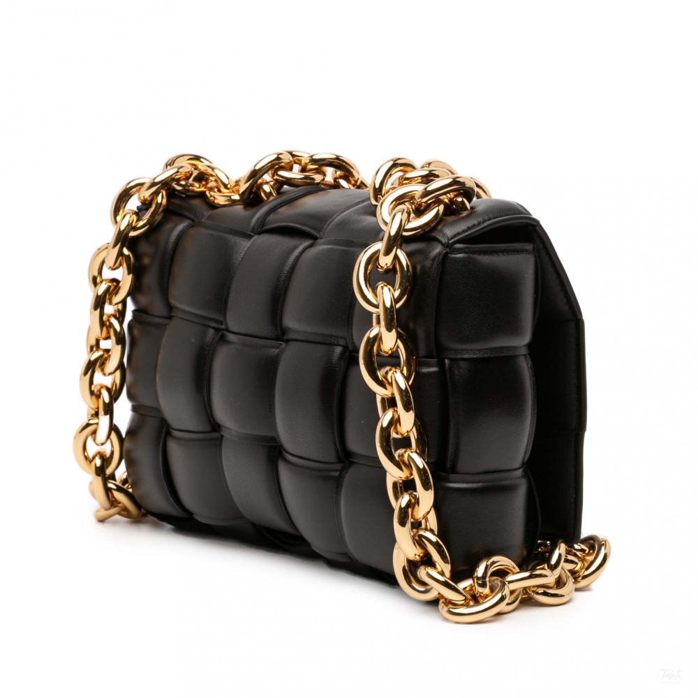 Bottega Veneta Padded Cassette Leather Crossbody Black