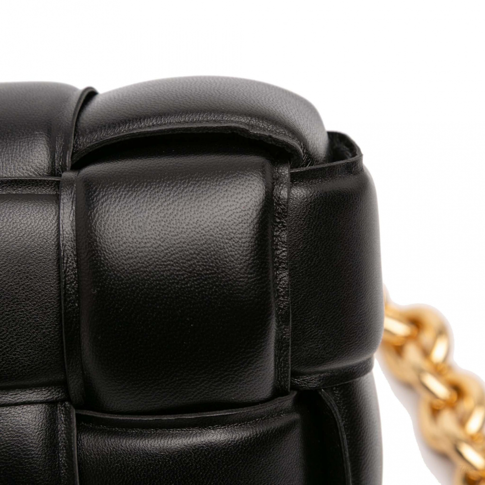 Bottega Veneta Padded Cassette Leather Crossbody Black