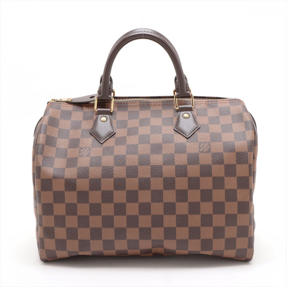 Louis Vuitton Speedy 30 Canvas Trunk Crossbody Damier Ebene