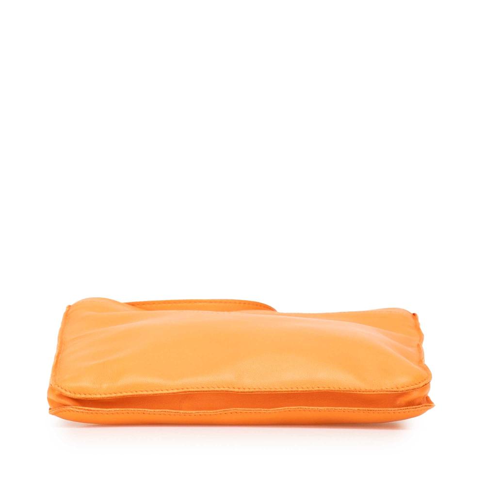 Hermès B Hermès Orange Lambskin Leather Leather Milo Clou de Selle Crossbody France