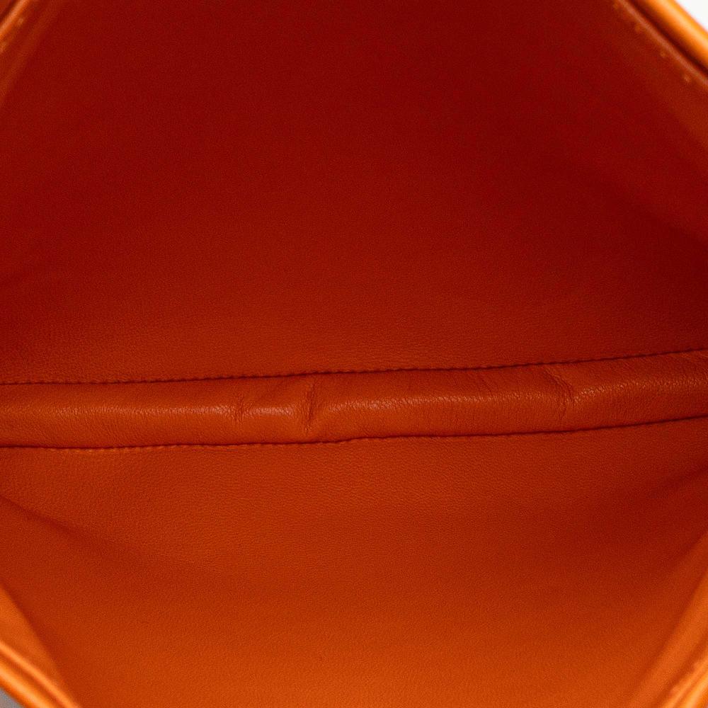 Hermès B Hermès Orange Lambskin Leather Leather Milo Clou de Selle Crossbody France
