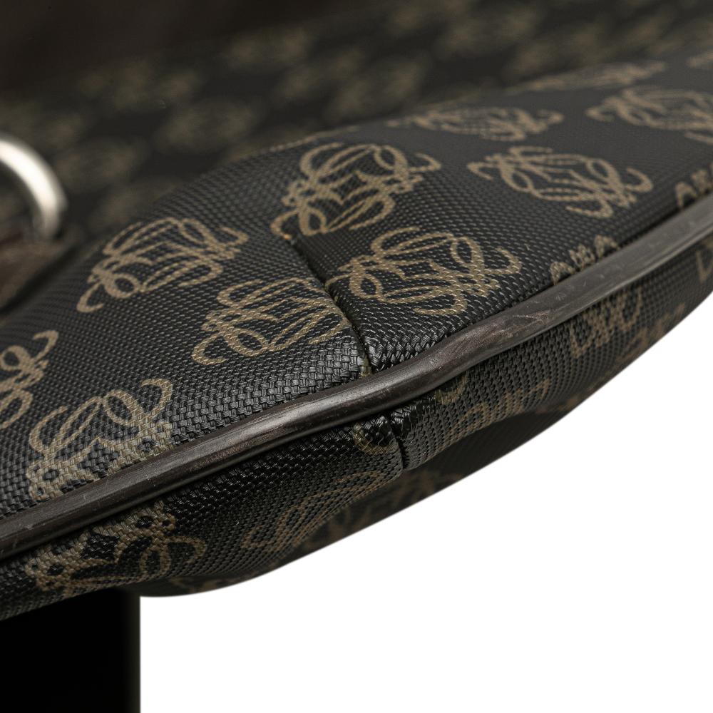 Loewe B LOEWE Brown Dark Brown Coated Canvas Fabric Anagram Crossbody China