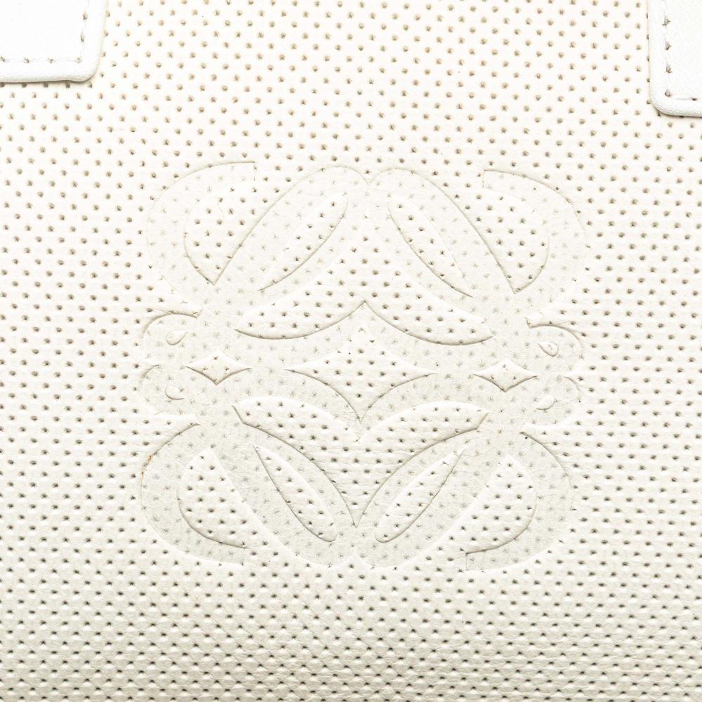 Loewe B LOEWE White Calf Leather Perforated Amazona 28 Spain