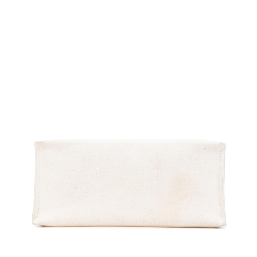 Gucci AB Gucci Brown Beige Canvas Fabric Large Logo Tote Italy