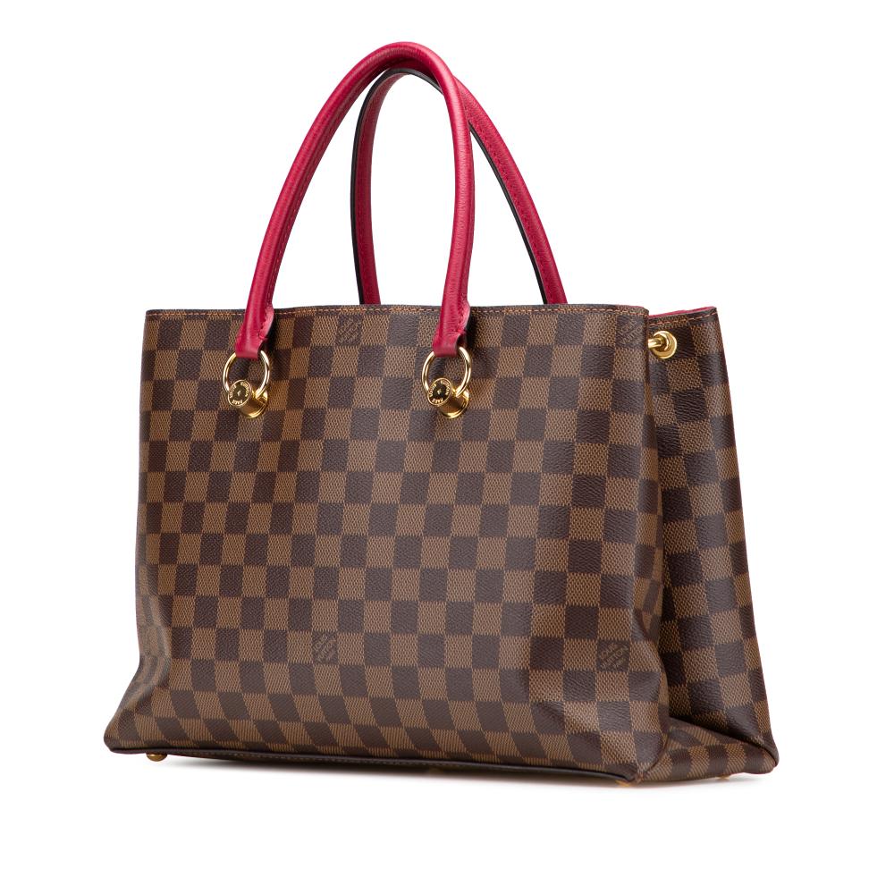 Louis Vuitton B Louis Vuitton Brown with Red Damier Canvas Canvas Damier Ebene Riverside France