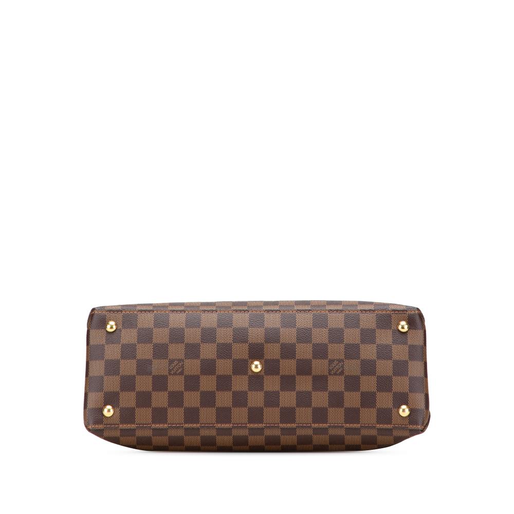 Louis Vuitton B Louis Vuitton Brown with Red Damier Canvas Canvas Damier Ebene Riverside France