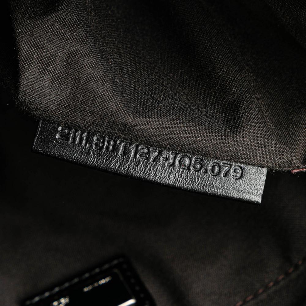 Fendi B Fendi Black Canvas Fabric Zucchino Crossbody Italy