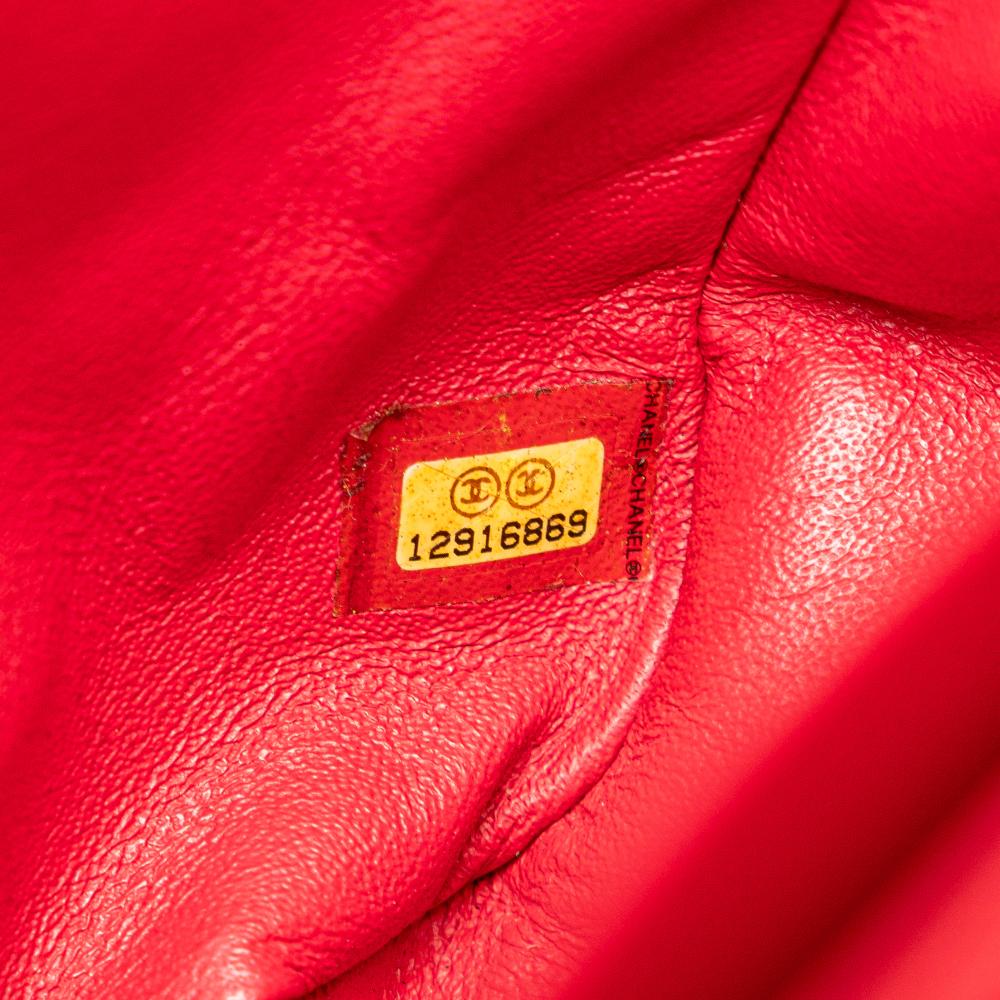 Chanel B Chanel Red Caviar Leather Leather Jumbo Classic Caviar Single Flap France