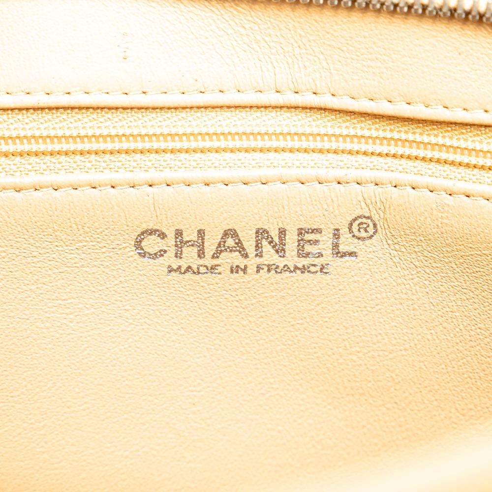 Chanel B Chanel Brown Beige Caviar Leather Leather Caviar Medallion Tote France