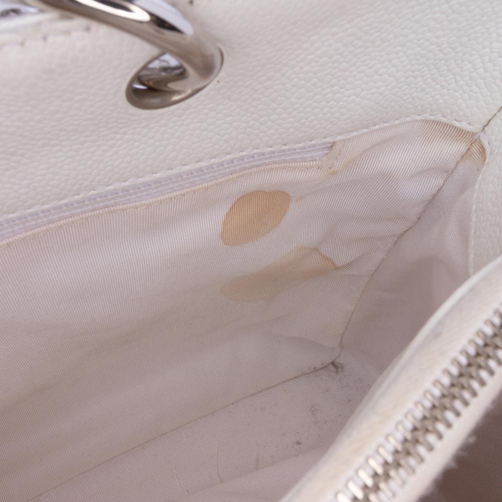 Chanel B Chanel White Caviar Leather Leather Caviar Grand Shopping Tote Italy