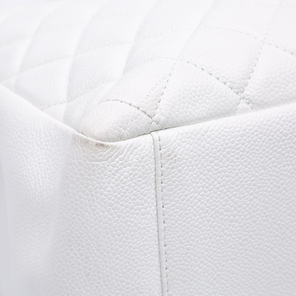 Chanel B Chanel White Caviar Leather Leather Caviar Grand Shopping Tote Italy