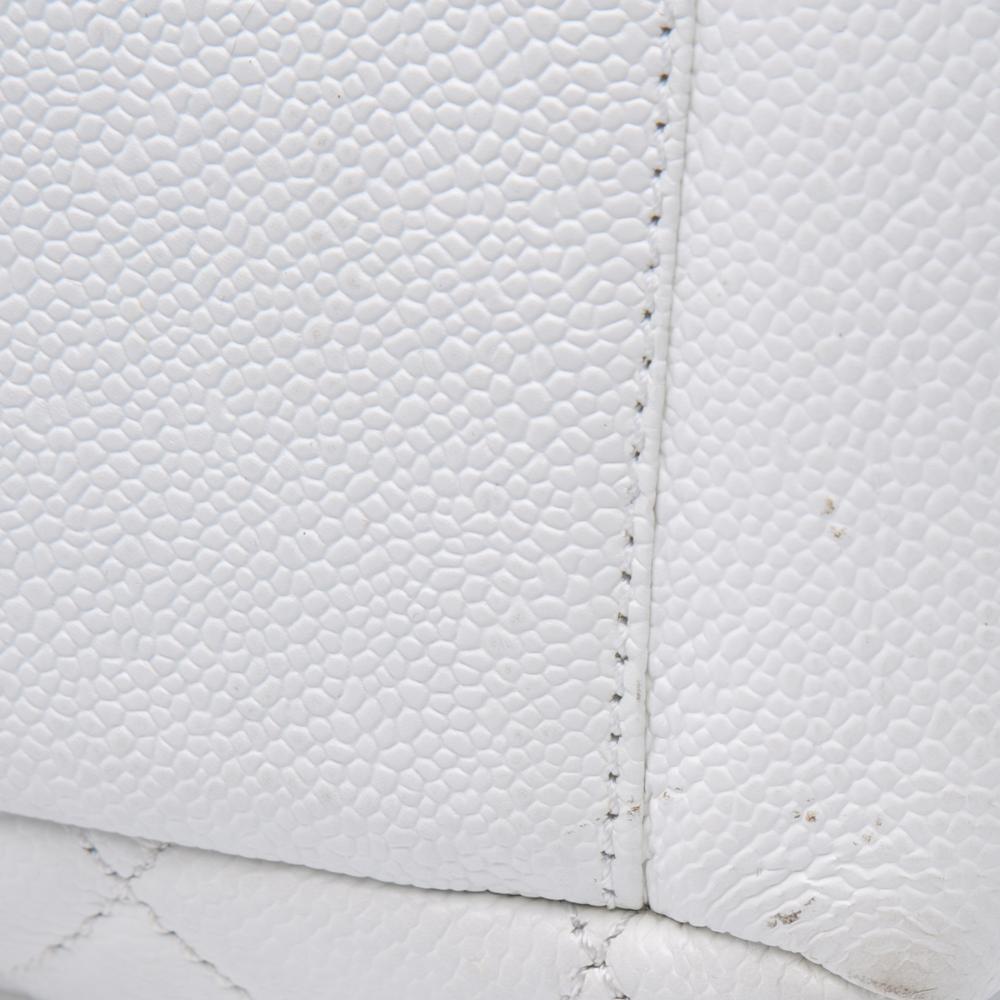 Chanel B Chanel White Caviar Leather Leather Caviar Grand Shopping Tote Italy