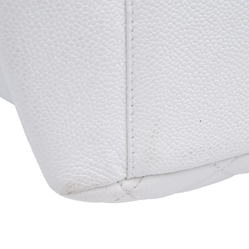 Chanel B Chanel White Caviar Leather Leather Caviar Grand Shopping Tote Italy