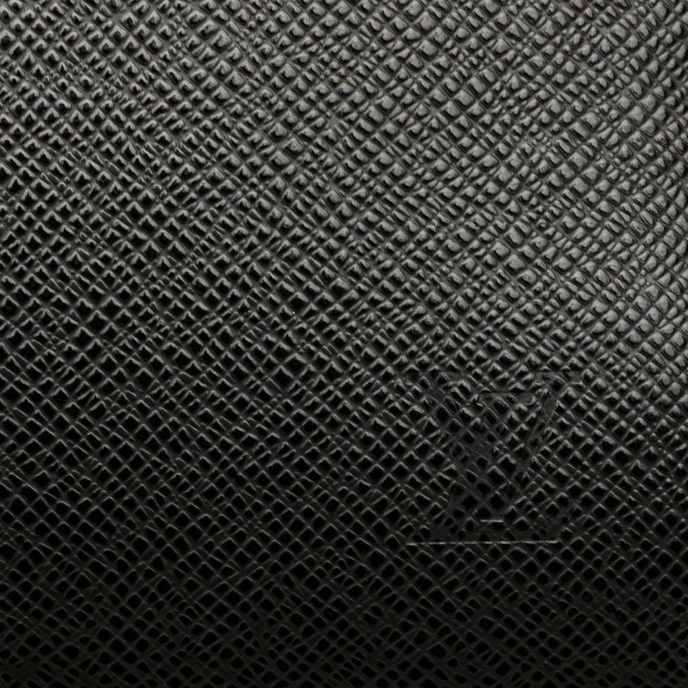 Louis Vuitton B Louis Vuitton Black Taiga Leather Leather Taiga Baikal France