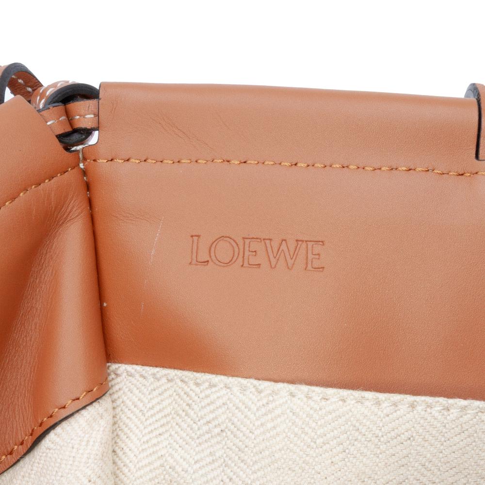 Loewe B LOEWE Brown Light Beige Canvas Fabric Large Cushion Tote Portugal