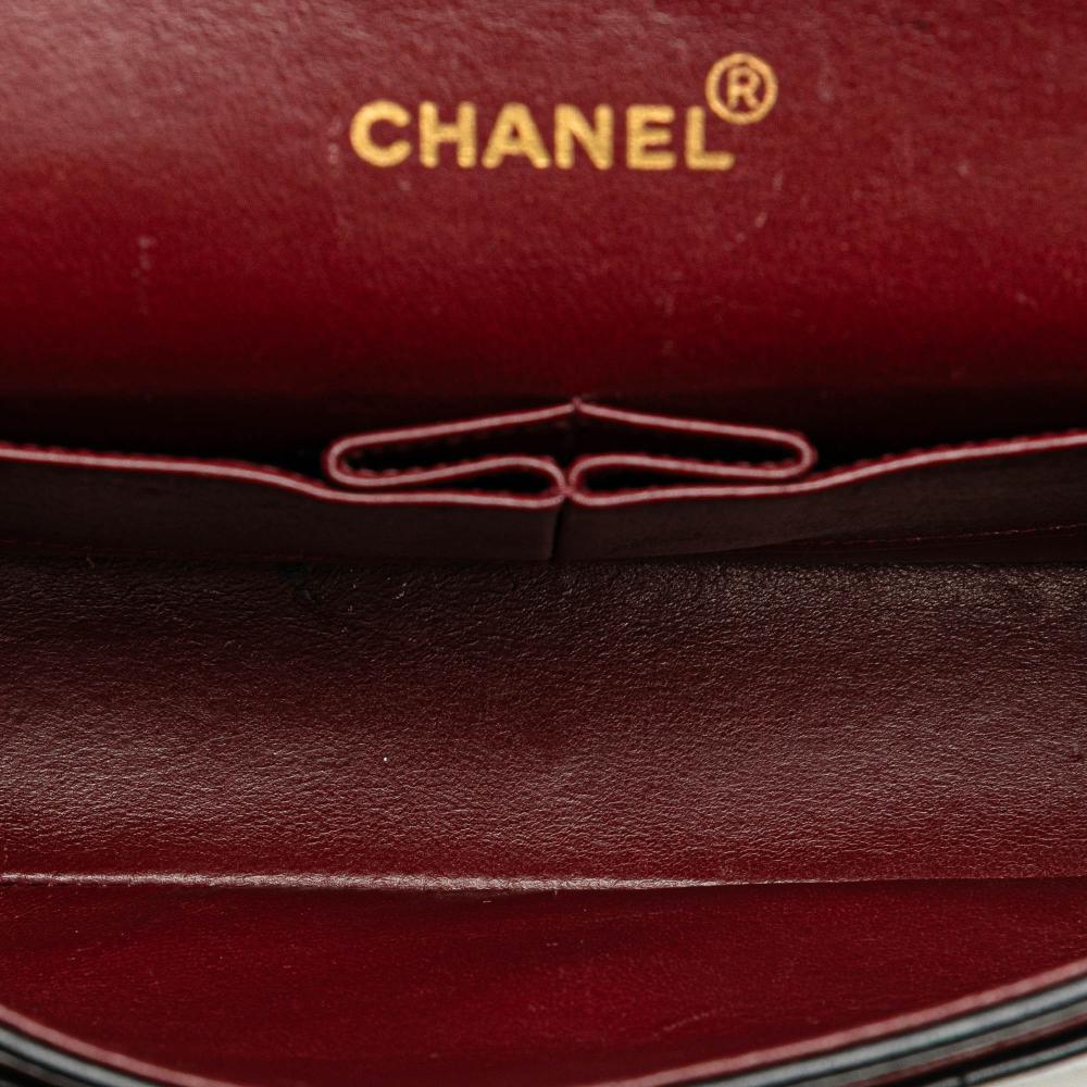 Chanel B Chanel Black Lambskin Leather Leather Medium Classic Lambskin Double Flap France