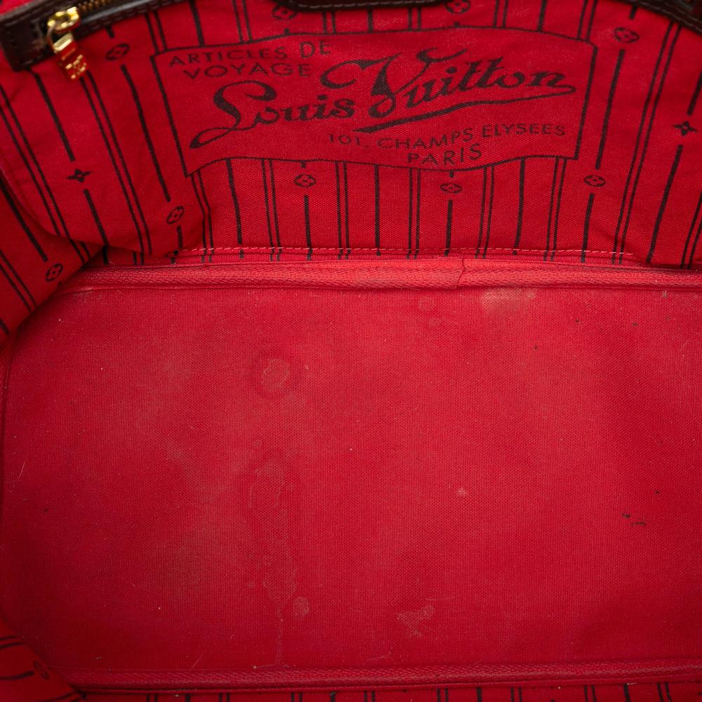 Louis Vuitton B Louis Vuitton Brown Damier Canvas Fabric Damier Ebene Neverfull MM France