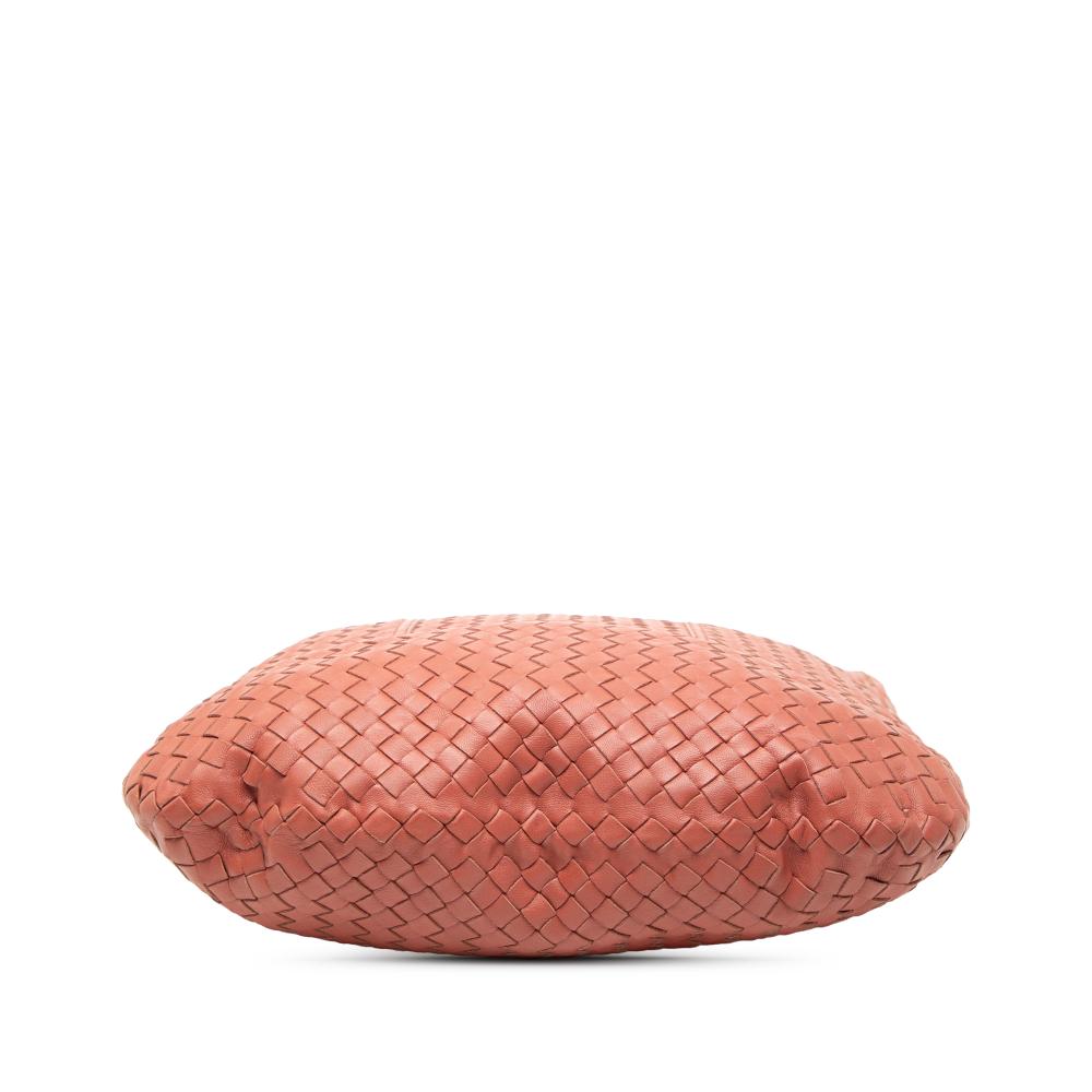 Bottega Veneta B Bottega Veneta Orange Nappa Leather Leather Nappa Intrecciato Tote Italy