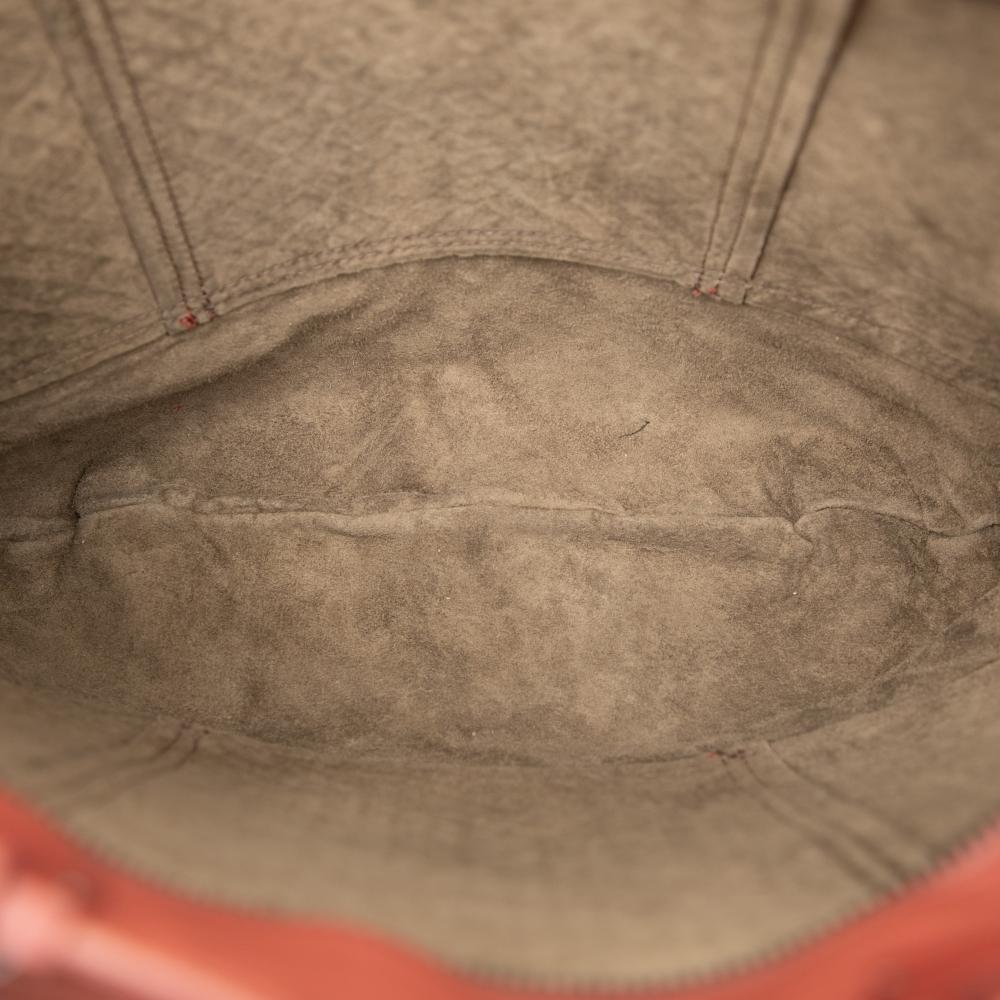 Bottega Veneta B Bottega Veneta Orange Nappa Leather Leather Nappa Intrecciato Tote Italy