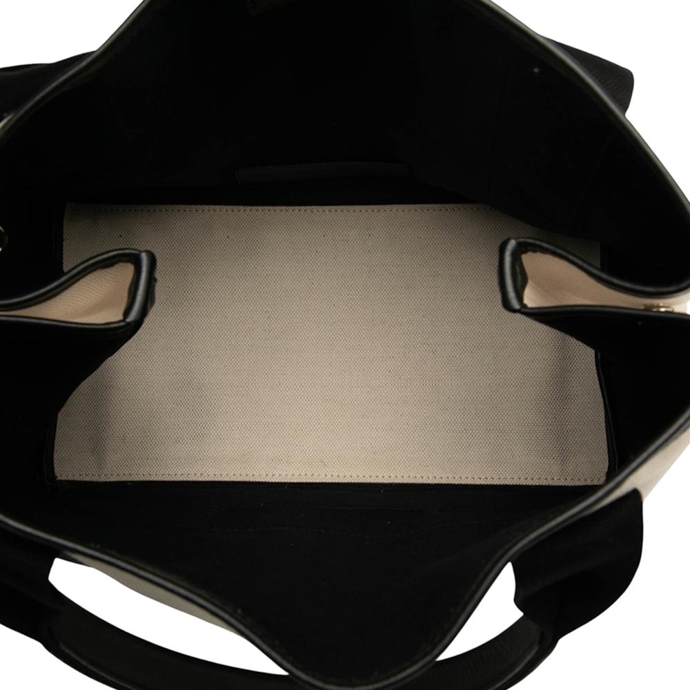 Balenciaga B Balenciaga White Canvas Fabric Navy Cabas Tote S Italy