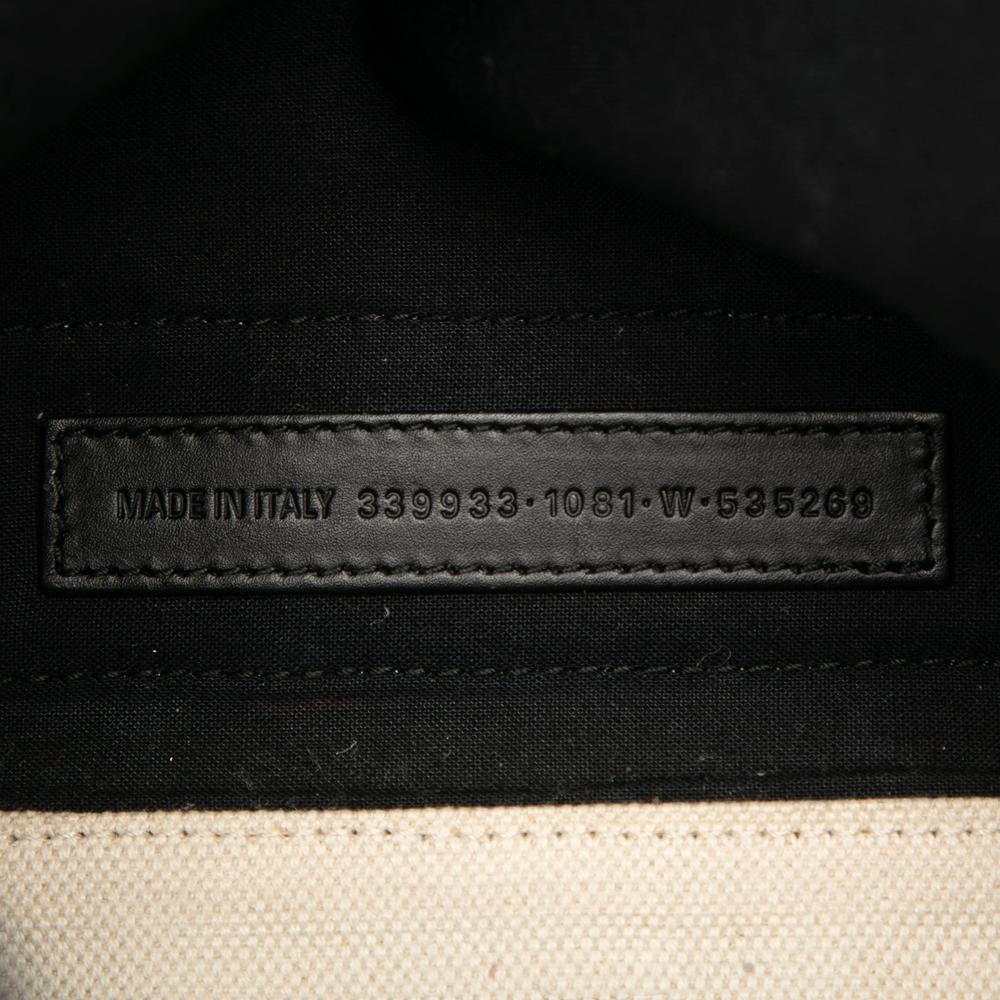 Balenciaga B Balenciaga White Canvas Fabric Navy Cabas Tote S Italy