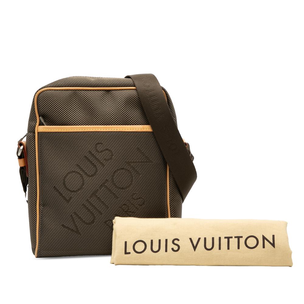 Louis Vuitton B Louis Vuitton Brown Canvas Fabric Damier Geant Citadin Messenger Bag France