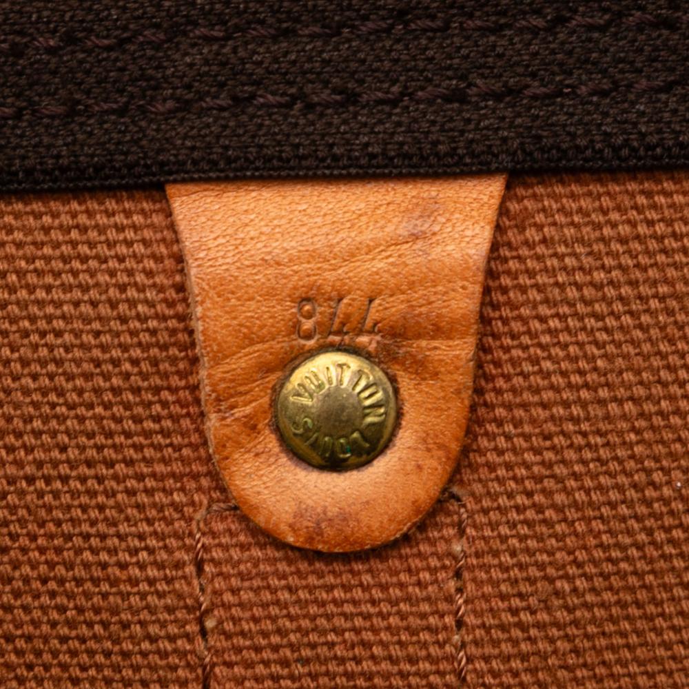 Louis Vuitton B Louis Vuitton Brown Monogram Canvas Fabric Monogram Keepall 55 France