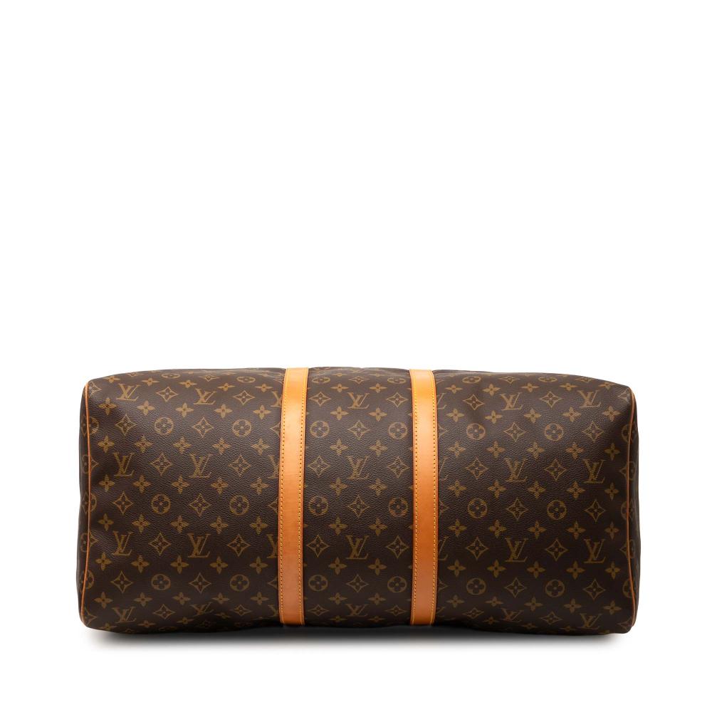 Louis Vuitton B Louis Vuitton Brown Monogram Canvas Fabric Monogram Keepall 55 France
