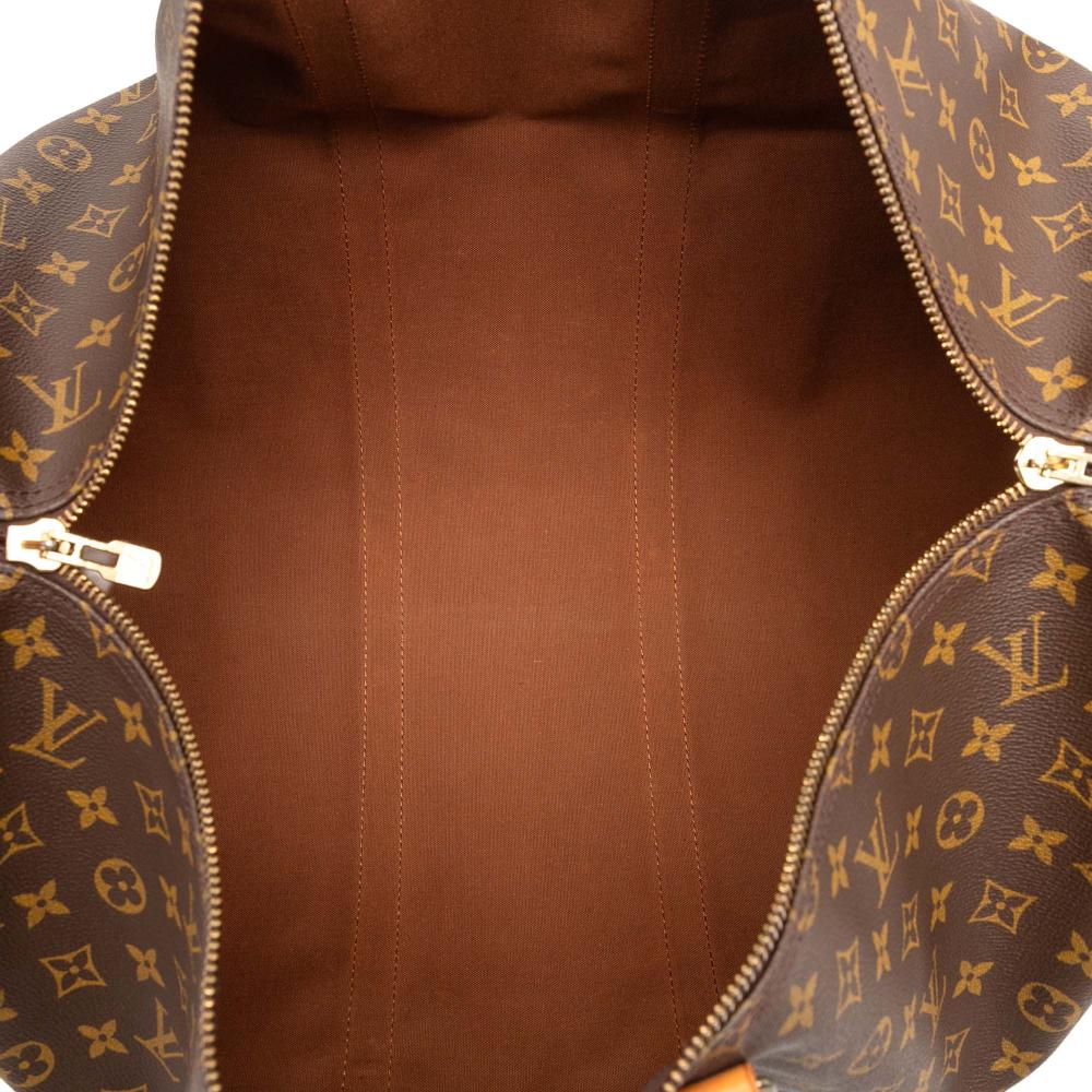 Louis Vuitton B Louis Vuitton Brown Monogram Canvas Fabric Monogram Keepall 55 France
