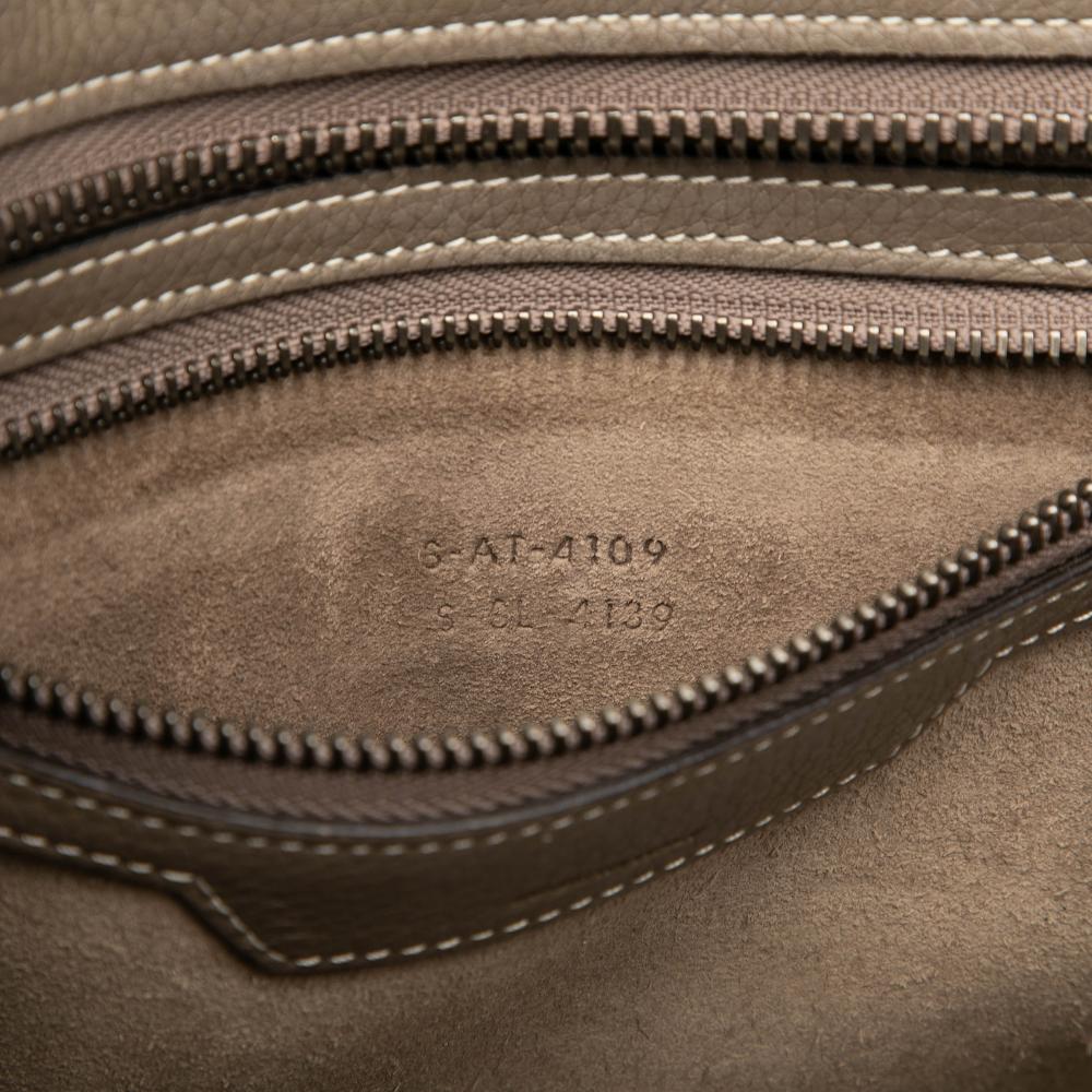 Celine B Celine Brown Taupe Calf Leather Micro Luggage Tote Italy