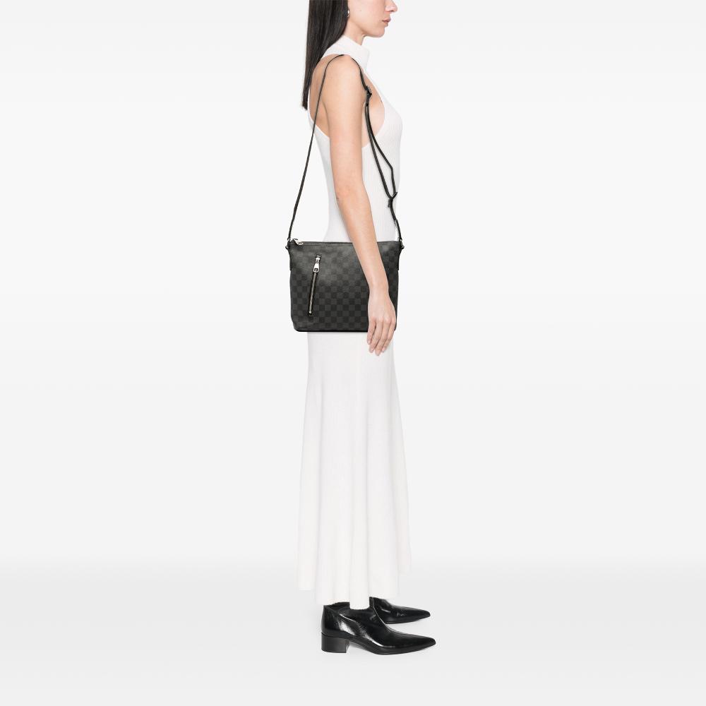 Louis Vuitton B Louis Vuitton Black Damier Canvas Fabric Damier Graphite Mick PM France