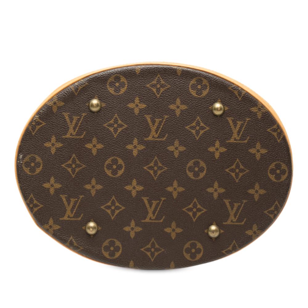 Louis Vuitton B Louis Vuitton Brown Monogram Canvas Fabric Monogram Bucket GM France