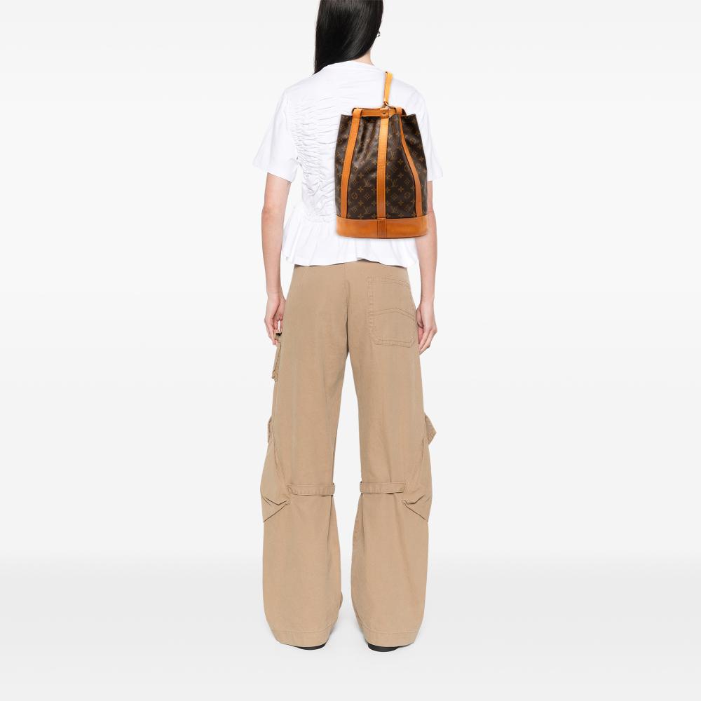 Louis Vuitton B Louis Vuitton Brown Monogram Canvas Fabric Monogram Randonnee PM France