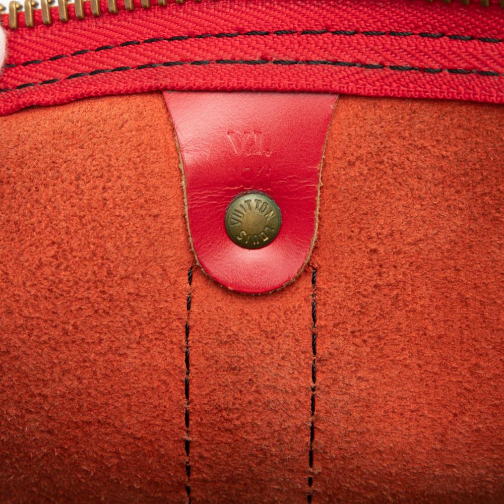Louis Vuitton B Louis Vuitton Red Epi Leather Leather Epi Keepall 50 France