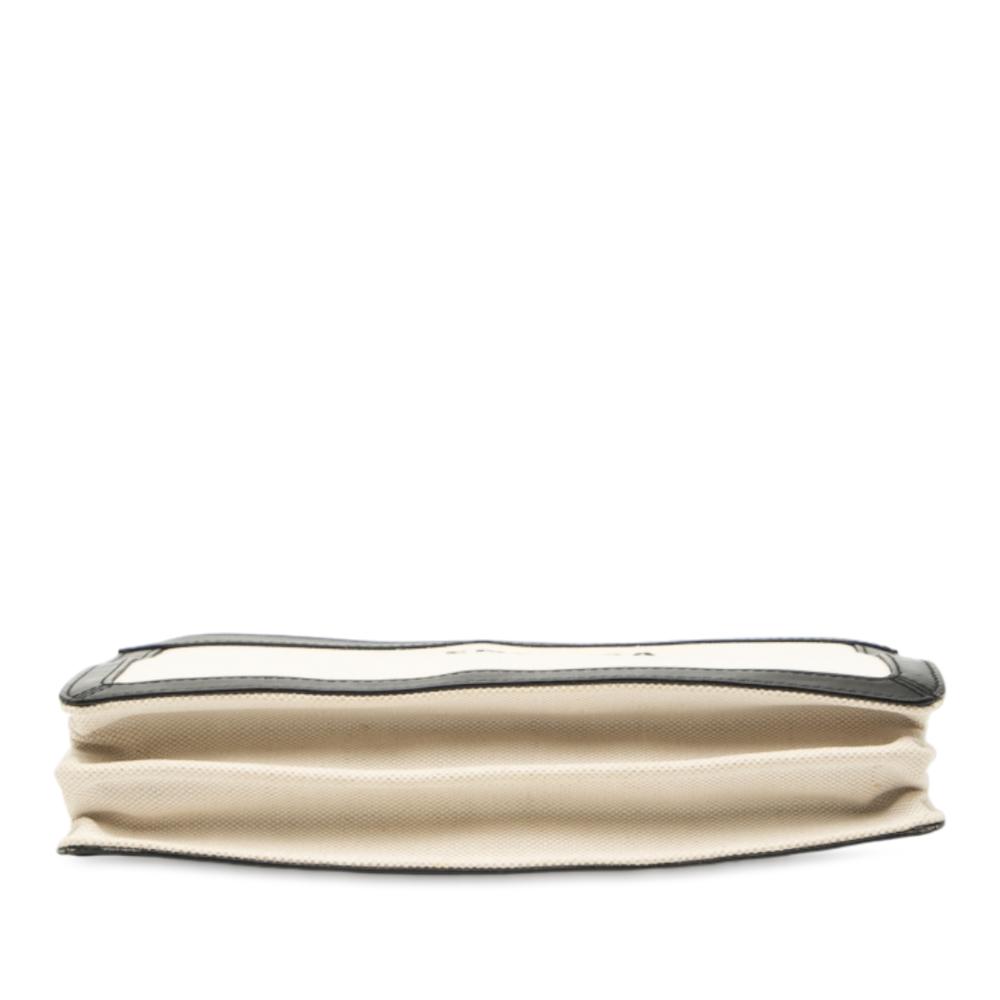 Balenciaga B Balenciaga Brown Light Beige Canvas Fabric Navy Pochette Crossbody Italy